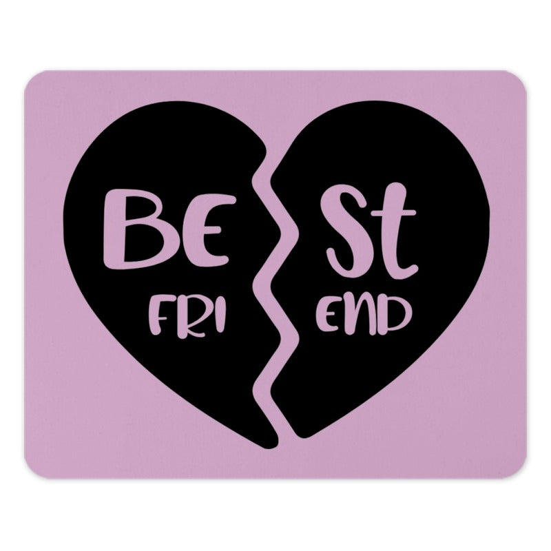 Best Friends Mouse Pad, Friendship Gift, Heart Mousepad, Bestie Gift, Matching Mouse Pad, Long Distance Friend Present, Computer Accessory - Tawshia