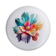 Colorful Flower Pinback Button, Floral Art Badge, Artistic Flower Design Pin, Expressive Flower Button, Unique Floral Pin Button - Tawshia