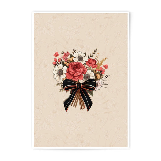 Floral Bouquet Photographic Prints, Romantic Wall Art, Rose Artwork, Flower Bouquet Print, Vintage Style Print, Home Decor Print - Tawshia