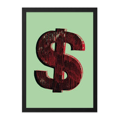 Dollar Sign Wall Art, Red Dollar Symbol, Modern Art Print, Bold Graphic Art, Economic Theme, Finance Decor, Office Wall Decor - Tawshia