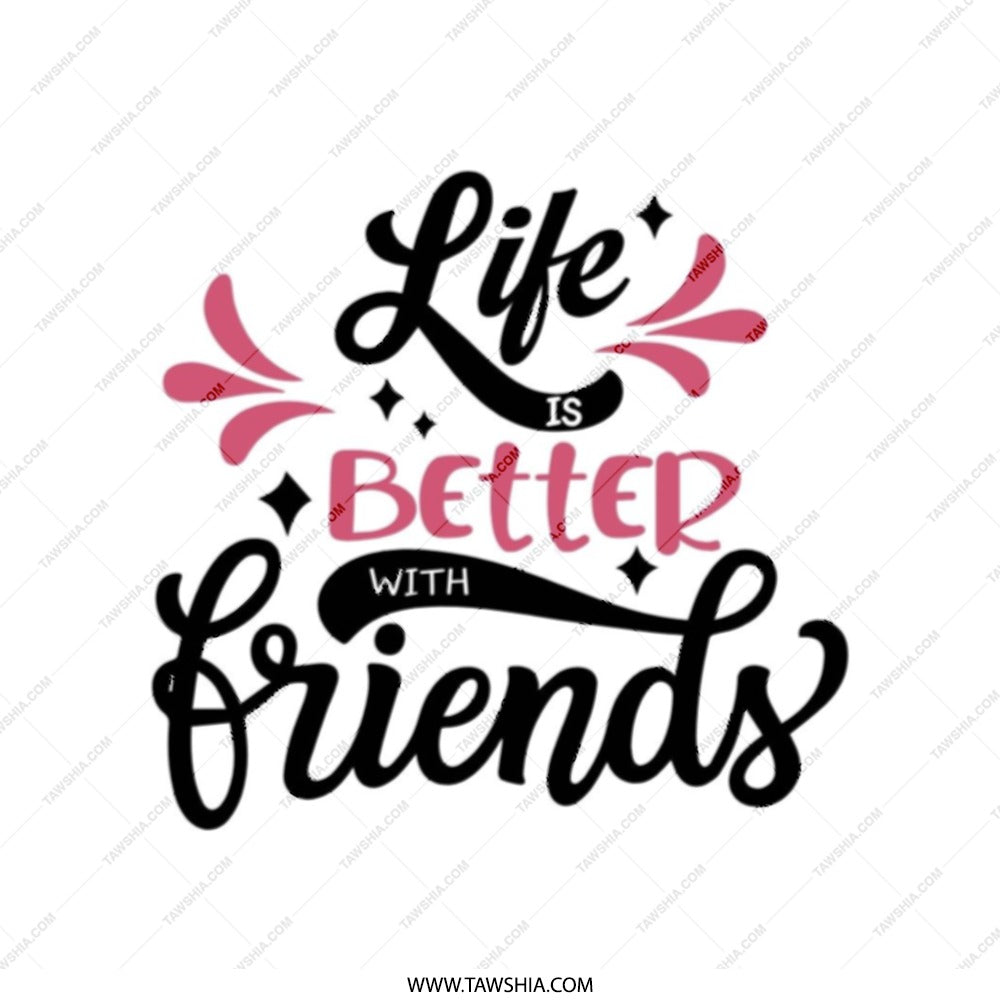 Friends Tote Bag, Gift for Friend, Life is Better with Friends Tote, Everyday Bag, Shoulder Bag, Best Friend Gift, Friendship Bag - Tawshia
