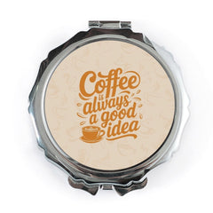 Coffee Pocket Mirror, Coffee Lover Gift, Always a Good Idea, Cute Compact Mirror, Portable Mirror, Makeup Mirror, Gift for Her - Tawshia