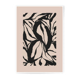 Abstract Leaves Photographic Print, Modern Art Print, Botanical Wall Art, Minimalist Decor, Black and Beige Art, Home Decor - Tawshia