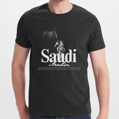 Saudi Arabia Flag Knight Black T-Shirt product type