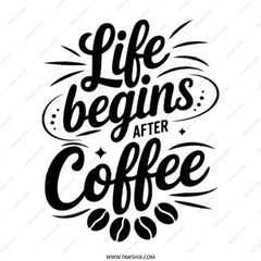 Coffee Lover Tote Bag, Life Begins After Coffee, Trendy Tote Bag, Gift for Her, Coffee Addict Bag, Everyday Tote, Reusable Grocery Bag - Tawshia