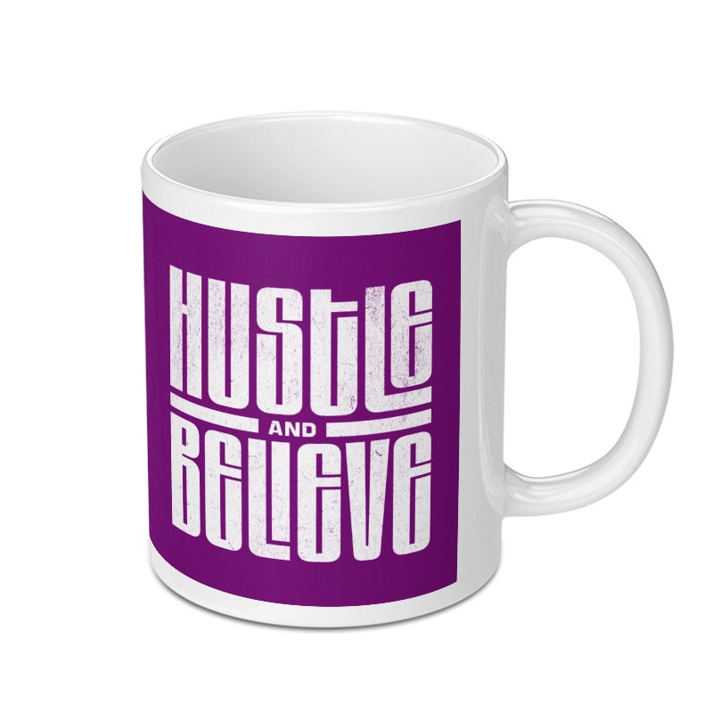 Hustle and Believe Inspirational Coffee Mug product