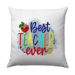 Best Teacher Ever Pillow, Teacher Appreciation Gift, Colorful Pillow, Teacher Gift, Thank You Gift, Teacher Decor, School Pillow, Classroom - Tawshia