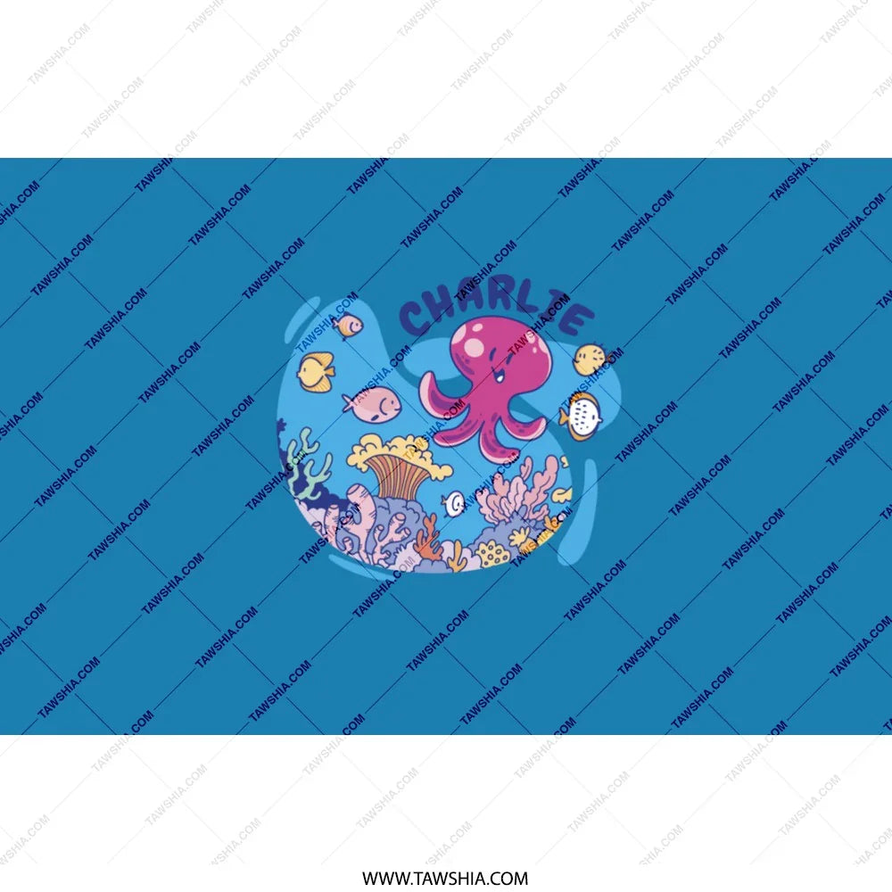 Colorful Ocean Scene with Personalized Name product type
