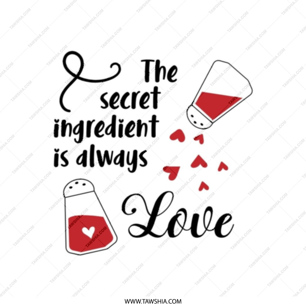 Secret Ingredient Love Tote Bag, Valentines Gift, Culinary Gift, Chef Gift, Foodie Gift, Cooking Gift, Bakers Gift, Heart Tote, Cute Tote - Tawshia