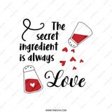 Secret Ingredient Love Tote Bag, Valentines Gift, Culinary Gift, Chef Gift, Foodie Gift, Cooking Gift, Bakers Gift, Heart Tote, Cute Tote - Tawshia