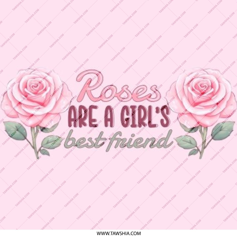 Roses are a Girl's Best Friend Pinback Button, Floral Pin, Gift for Her, Pink Rose Button, Cute Button, Flower Button, Trendy Aesthetic - Tawshia
