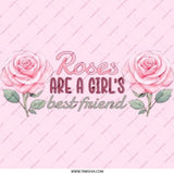 Roses are a Girl's Best Friend Pinback Button, Floral Pin, Gift for Her, Pink Rose Button, Cute Button, Flower Button, Trendy Aesthetic - Tawshia