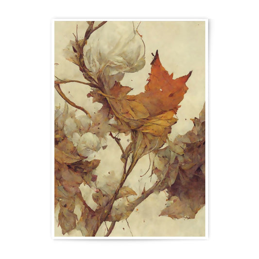 Autumnal Leaves Photographic Print, Rustic Fall Decor, Botanical Art, Nature Photography, Warm Tones, Wall Art, Home Decor, Gift Idea - Tawshia