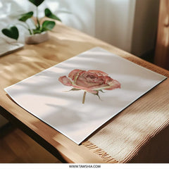 Dried Rose Photographic Prints, Floral Still Life Photo, Botanical Wall Art, Pale Pink Decor, Home Decor, Flower Photography - Tawshia