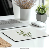 Green Seeded Plant Mouse Pad, Botanical Mousepad, Aesthetic Desk Decor, Nature Inspired Mousemat, Cute Office Gift, Home Office, Desk - Tawshia