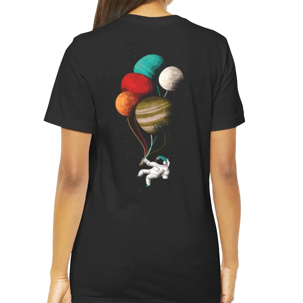 Astronaut Holding Planets Graphic Unisex Shirt product type