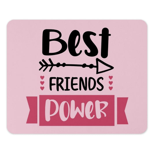 Best Friends Power Mouse Pad, Cute Pink Mousepad, Girl Power Office Decor, Gift For Friend, Bestie Gift, Desk Accessory, Work From Home - Tawshia