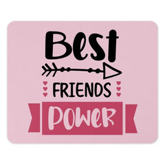 Best Friends Power Mouse Pad, Cute Pink Mousepad, Girl Power Office Decor, Gift For Friend, Bestie Gift, Desk Accessory, Work From Home - Tawshia