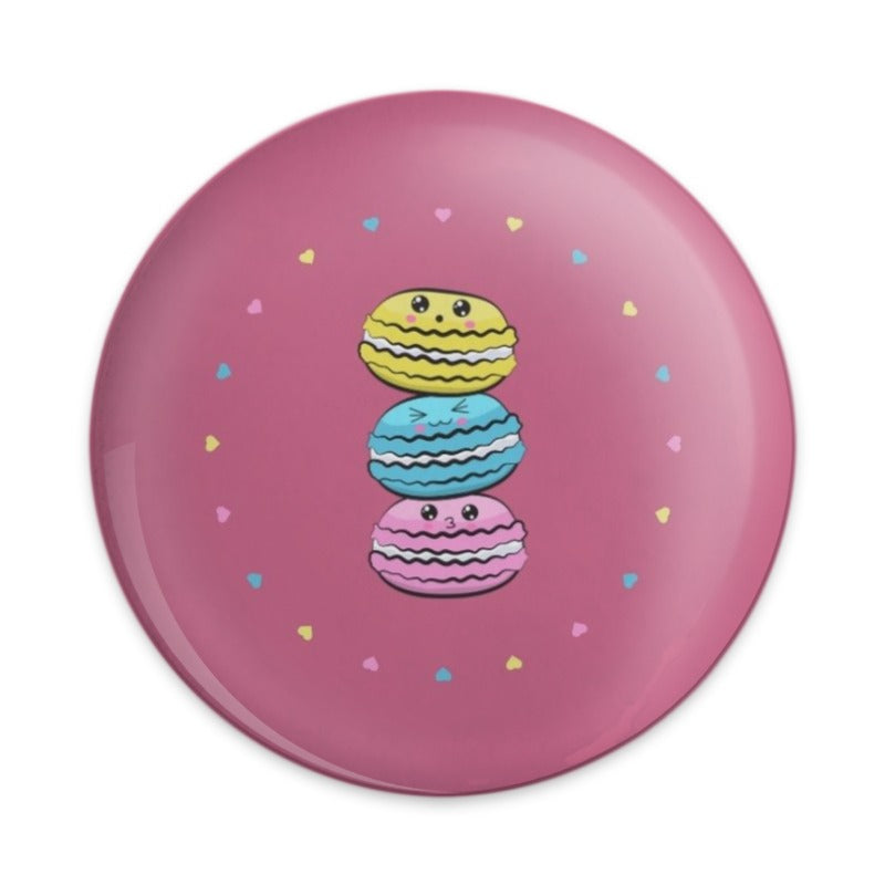 Cute Macarons Pinback Button, Foodie Button, Dessert Pin, Kawaii Aesthetic, Stacked Macarons, Sweet Treat Gift, Trendy Accessory - Tawshia
