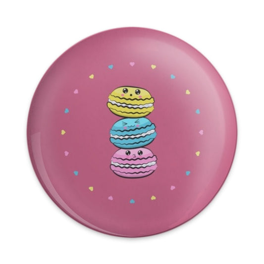 Cute Macarons Pinback Button, Foodie Button, Dessert Pin, Kawaii Aesthetic, Stacked Macarons, Sweet Treat Gift, Trendy Accessory - Tawshia