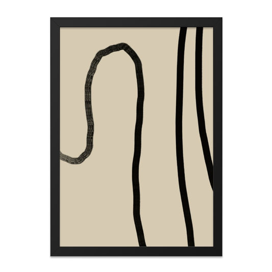 Abstract Line Wall Art, Minimalist Decor, Beige and Black Art, Modern Wall Decor, Contemporary Art Print, Living Room Wall Art, Home Decor - Tawshia
