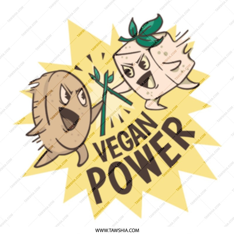Vegan Power Cartoon Character Themed Product