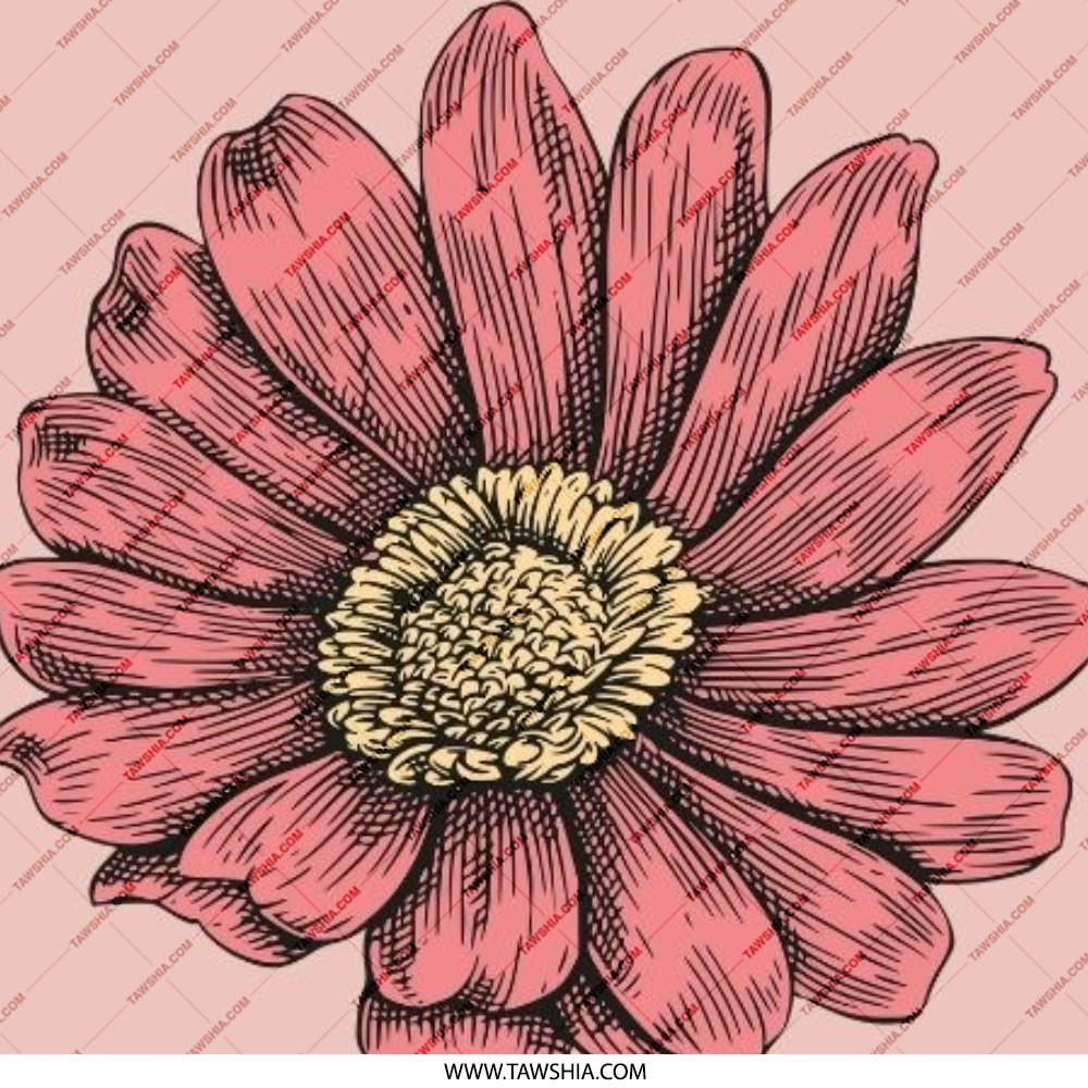 Pink Daisy Pinback Button, Floral Button, Flower Pinback Button, Botanical Button, Cute Button, Aesthetic Button, Gift Idea - Tawshia
