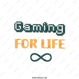 Gaming For Life Pillow, Gamer Gift, Video Game Lover Present, Cute Throw Pillow, Home Decor, Sofa Pillow, Room Decoration Pillow - Tawshia
