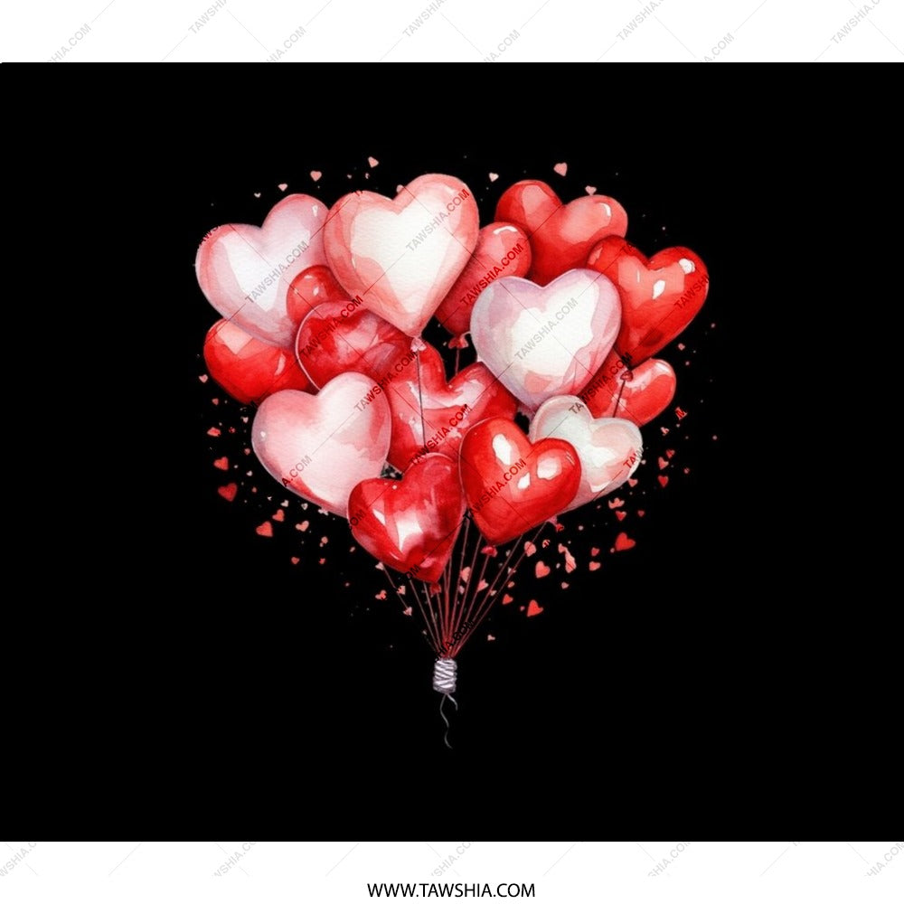 Heart Balloons Backpack, Love Backpack, Valentine's Day Backpack, Heart Design Backpack, Cute Backpack, Gift Backpack - Tawshia