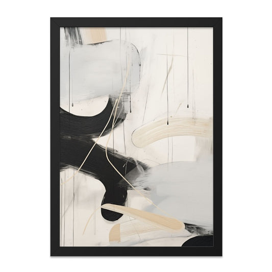 Abstract Wall Art, Modern Home Decor, Minimalist Art Print, Contemporary Art, Neutral Colors, Black Beige White Art, Wall Decor, Home Office - Tawshia