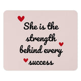 Strength Behind Success Mouse Pad, Empowering Woman Gift, Motivational Quote Office Decor, Unique Desk Accessory, Inspirational Present - Tawshia
