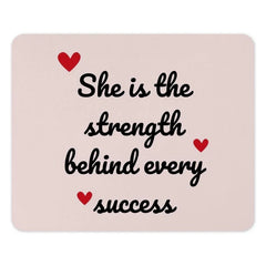 Strength Behind Success Mouse Pad, Empowering Woman Gift, Motivational Quote Office Decor, Unique Desk Accessory, Inspirational Present - Tawshia