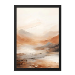 Abstract Mountain Wall Art, Earth Tone Landscape Painting, Modern Minimalist Print, Neutral Home Decor, Printable Art, Living Room Art - Tawshia