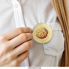 Cookie Pinback Button, Foodie Button, Sweet Treat Button, Dessert Button, Cute Pin, Collectible Button, Gift Idea, Badge, Unique Button - Tawshia