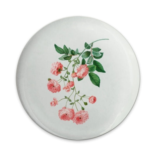 Pink Rose Pinback Button, Floral Button Badge, Botanical Art Button, Garden Flower Button, Gift for Gardeners, Rose Lover Pin - Tawshia
