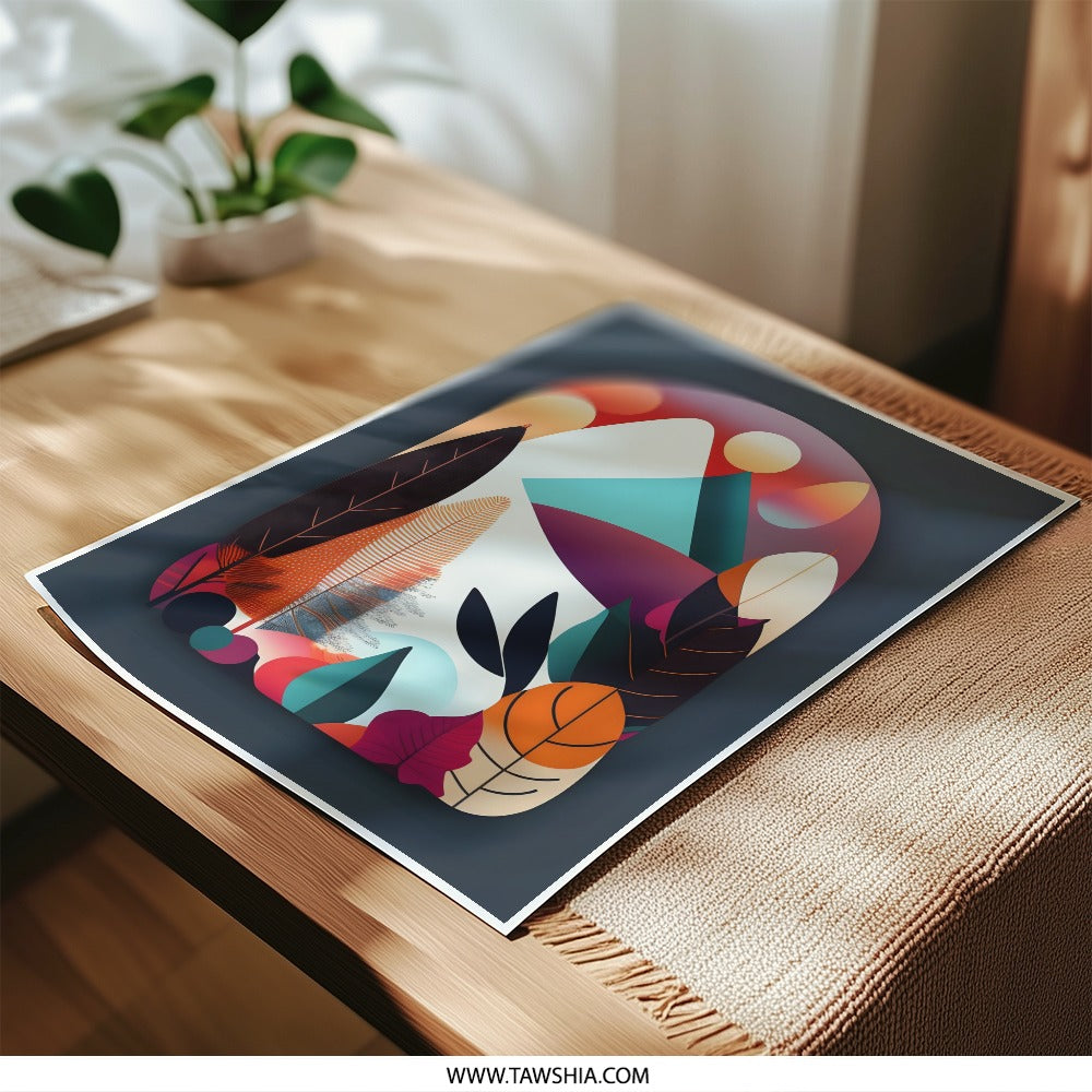 Abstract Mountain Photographic Print, Colorful Geometric Art, Modern Nature Print, Trendy Wall Decor, Home Office Art, Unique Gift Idea - Tawshia