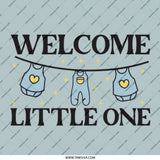Welcome Little One Pinback Button, Baby Shower Favor, New Baby Gift, Gender Neutral Baby Gift, Cute Baby Clothes Line Pin - Tawshia