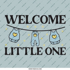 Welcome Little One Pinback Button, Baby Shower Favor, New Baby Gift, Gender Neutral Baby Gift, Cute Baby Clothes Line Pin - Tawshia