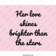 Her Love Shines Mouse Pad, Pink Mouse Pad, Inspirational Quote, Cute Desk Decor, Office Gift, Love Gift, Stars Mouse Pad, Desk Accessories - Tawshia