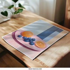 Still Life Photographic Prints, Fruits Art Prints, Kitchen Wall Art, Modern Art Print, Contemporary Prints, Orange and Blueberries Art - Tawshia