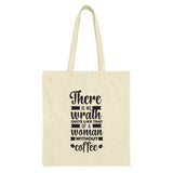 Coffee Tote Bag, Funny Woman Wrath Bag, Gift for Her, Sarcastic Humor, Coffee Lover Tote, Everyday Bag, Reusable Grocery Bag, Book Bag - Tawshia