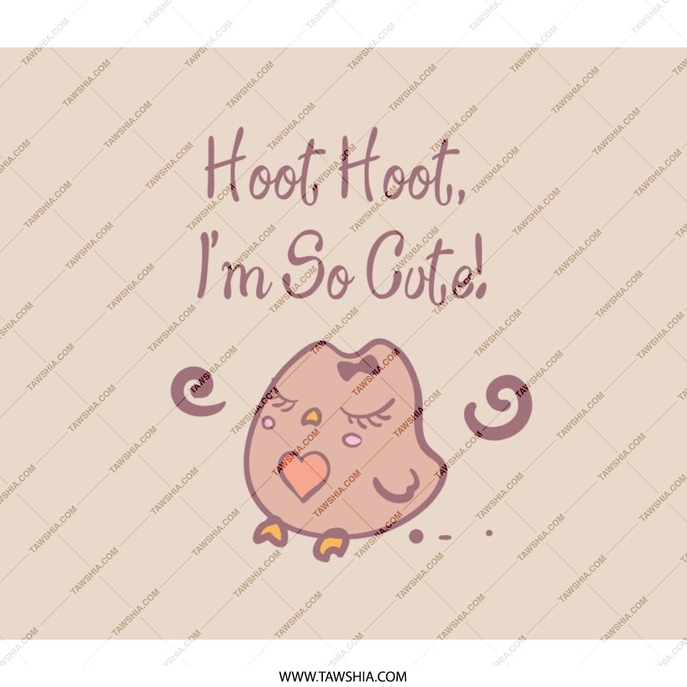 Cute Owl Backpack, Hoot Hoot Im So Cute, Kawaii Bird Back Pack, Adorable Animal Rucksack, Student Travel Bag, Gift For Owl Lovers - Tawshia