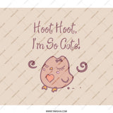 Cute Owl Backpack, Hoot Hoot Im So Cute, Kawaii Bird Back Pack, Adorable Animal Rucksack, Student Travel Bag, Gift For Owl Lovers - Tawshia