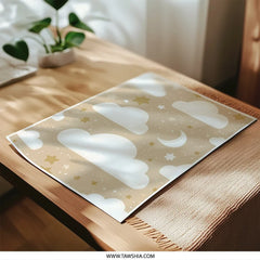 Celestial Dreams Photographic Print, Nursery Wall Art, Moon and Stars Decor, Kids Room Print, Baby Shower Gift, Cute Clouds - Tawshia