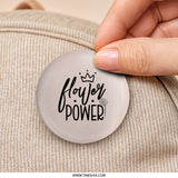 Flower Power Pinback, Floral Design, Crown, Positive Affirmation, Garden Lover Pin, Nature Pin, Gift for Her, Accessories - Tawshia
