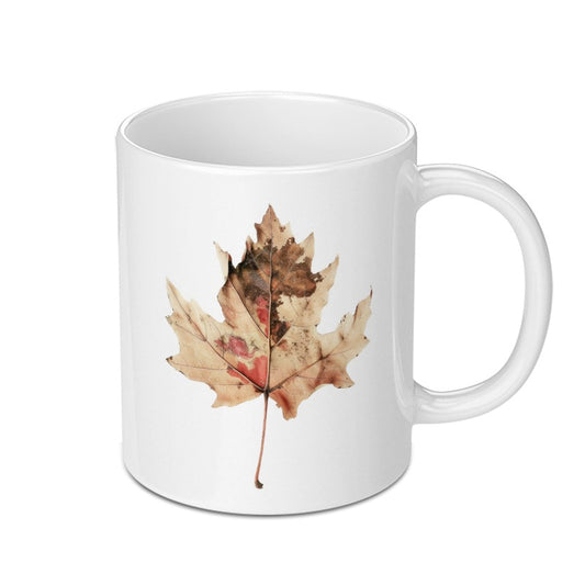 Autumn Leaf Mug, Fall Decor Mug, Nature Inspired Mug, Maple Leaf Mug, Seasonal Mug, Coffee Mug, Tea Mug, Autumn Gifts - Tawshia