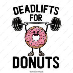 Deadlifts for Donuts Tote Bag, Funny Workout, Gym Lover Gift, Donut Pun, Weightlifting, Foodie Bag, Fitness Gift for Her, Him - Tawshia