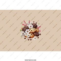 Cookies and Flowers Tumbler, Floral Treats Tumbler, Aesthetic Tumbler, Gift for Cookie Lover, Coffee Tumbler, Cute Tumbler, Travel Tumbler - Tawshia