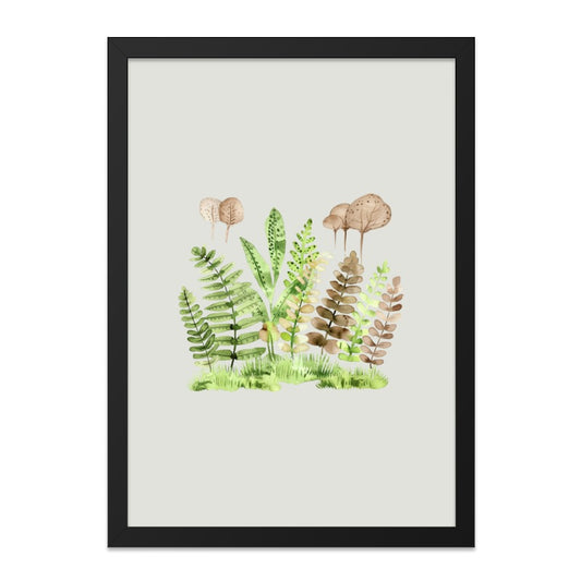 Watercolor Fern Wall Art, Botanical Print, Forest Illustration, Nature Inspired Decor, Greenery Artwork, Plant Lover Gift, Home Decor - Tawshia