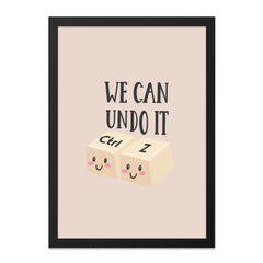 We Can Undo It Wall Art, Ctrl Z Decor, Funny Tech Print, Cute Computer Wall Art, Nerd Gift, Office Wall Art, Home Decor, Trendy Wall Art - Tawshia